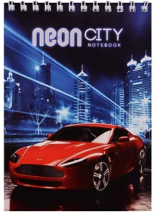 Блокнот клетка "Неон сити" 40 листов