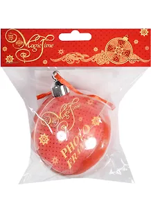 Шар Красное мерцание с фоторамкой 8см