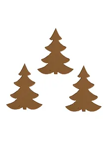 Вырубка из картона Елочка №1 (VK12) (3шт) (упаковка)