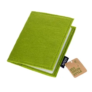 Визитница 14л 110*140мм Lejoys серия Felt зеленый искусственный войлок