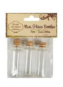 Набор декоративных стекл. бутылочек (3шт.) (2,4 х 6см) (S20489564D)