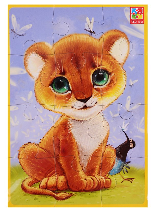 Мягкие пазлы А5 Vladi Toys Львенок 2789773 — 1
