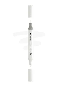 Маркер акриловый "Сонет" белый, двусторонний, перо кисть/пуля