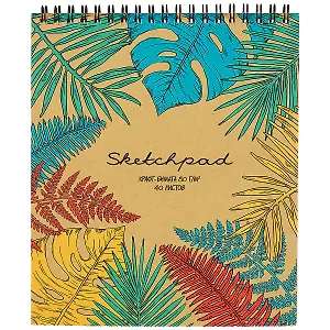 Скетчбук «Листья», крафтовая бумага, 40 листов, 19.5 х 16.8 см