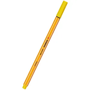 Ручка капиллярная Stabilo, Point, желтая 0,4 мм