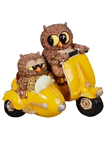 Фигурка Совы на мотоцикле 10см  (537-289)