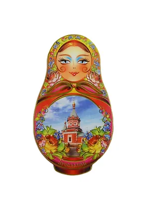 ГС Магнит Ярославль Матрешка Часовня Александра Невского (7,5см) (дерево) 2478473