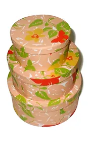 Коробка подарочная круг карт.бум. средняя, ассорти, GRAND GIFT