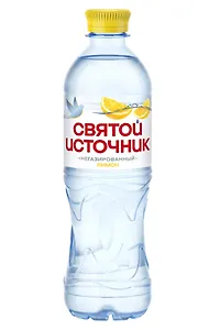 Вода негазированная "Святой Источник" вкус лимон 0,5л (пэт)