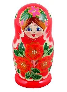 Матрешка 5 в 1 средняя (Цветы, Эскиз 07, Цветочный узор) (М05140307)