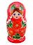 Матрешка 5 в 1 средняя (Цветы, Эскиз 07, Цветочный узор) (М05140307) — 2723825 — 1