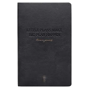 Еженедельник дат. 2025г. А5- 130*205 64л "Cozy" черный, иск.кожа, мягк.переплет, блинт.тиснение, тисн.фольгой, ляссе