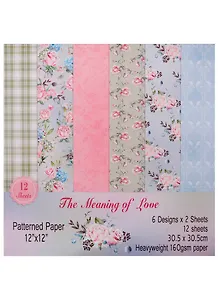Бумага для скрапбукинга двусторонняя The Meaning of Love, 30,5*30,5 (6 дизайнов 12 листа)