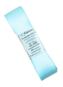 Лента атласная ТМ Gamma 25мм ( 1 ) AL-25P 5,4м №072 т-голубой