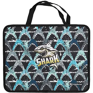 Папка для тетрадей А4 "SHARK-SKELETON" молния, пластик