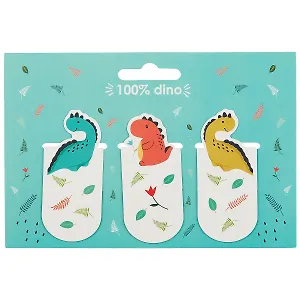 Магнитные закладки «100% Dino», 3 штуки