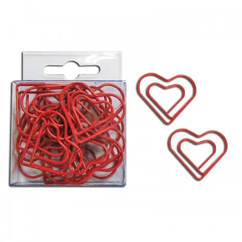 Набор скрепок Heart, красный (20шт) (DM0004) 2372268 — 1