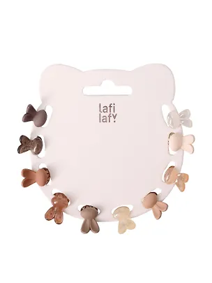 Набор заколок-крабиков mini Кролики матовые (кофейные оттенки) (10шт) (1,5см) (12-03907-B18) (Lafilaf) 3048648