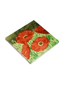 Набор для творчества Салфетки для декупажа двухслойные 33*33см Маки