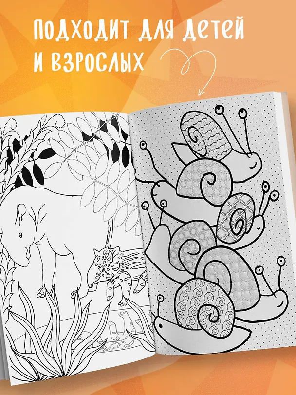 Книга Удивительные животные: Мини-раскраска-антистресс для творчества и вдохновения (ленивец) () — 8