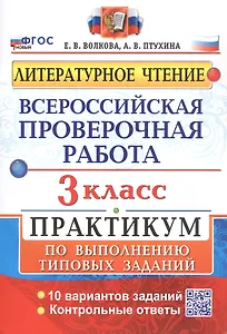 Всероссийская проверочная работа. Литературное чтение. 3 класс. Практикум по выполнению типовых заданий. 10 вариантов заданий