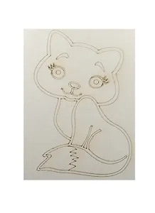 Трафарет Кошка №1 (А5) (431) (упаковка)