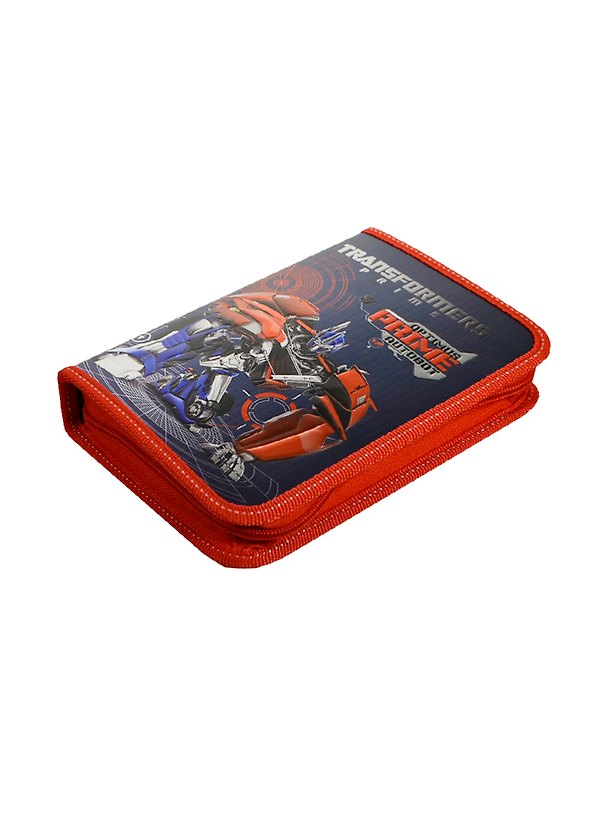 Пенал школьный 1отд. "Transformers" 20*14*3,5см, ламинированный, откидная створка, c наполнением (19 предметов),  Academy Style 234263 — 1