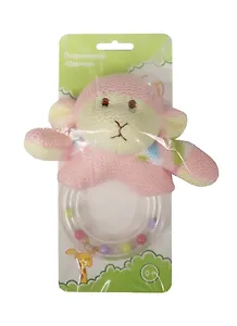 Игрушка развивающие Погремушка Овечка (розовая) (939271) (0+) (упаковка)