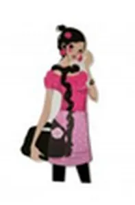 Блокнот-стикер "Девочка в юбочке" 3 (Карамба)