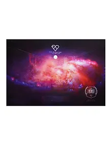 Папка-конверт А4 на кнопке "Космос", пластик 0,18мм, ассорти