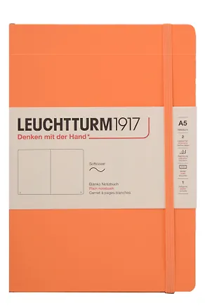Книга для записей A5, 61 лист, нелинованная "Medium", мягкая обложка, цвет Абрикос, Leuchtturm1917 3121611