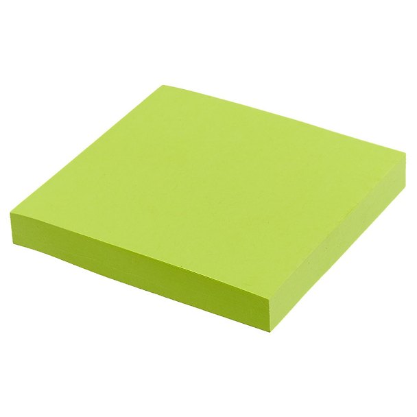 Самоклеящиеся стикеры Post-it, неоново-жёлтые, 7,6 х 7,6 см 235413 — 1