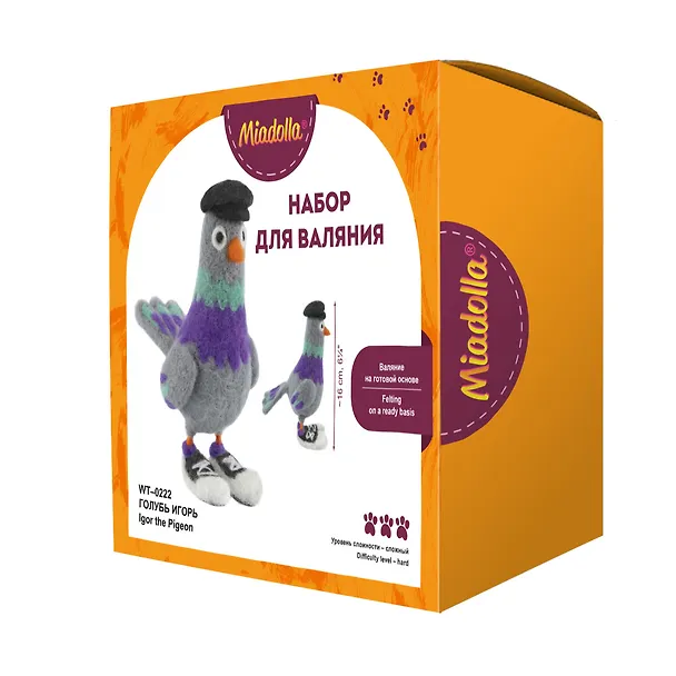 Набор для валяния "Miadolla" "Голубь Игорь" (WT-0222) 3148978 — 1