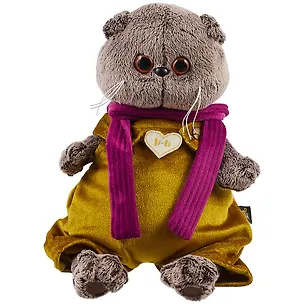 Мягкая игрушка Басик в бархатном комбинезоне (19 см) 2945316