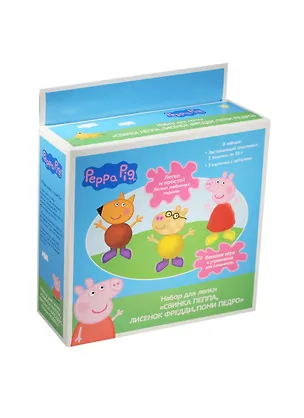Набор для творчества Росмэн т.м. Peppa Pig Набор д/лепки Свинка Пеппа, Лисенок Фредди, Пони Педро 2502928