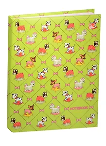 Записная книжка А6 80л "Мини-собачки" 7БЦ, с поролоном, мат.лам., выб.лак, блестки, Listoff