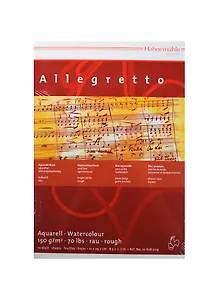 Альбом для акварели 10л "Allegretto" склейка, среднее зерно, холст, 210х300, 150г/м2, Hahnemuhle
