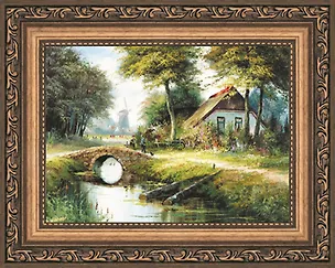 Картина Дом в деревне (sj80) (13х18) 2392223