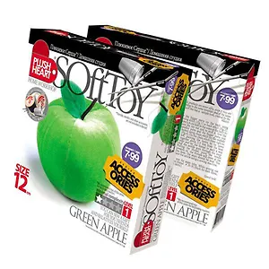 SoftToy (457063) Плюшевое сердце Зеленое яблоко (коробка)