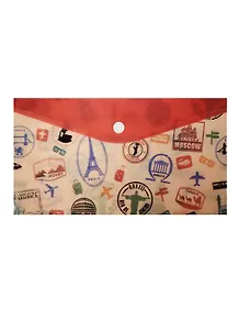 Папка-конверт Travel на кнопке "Вокруг света"