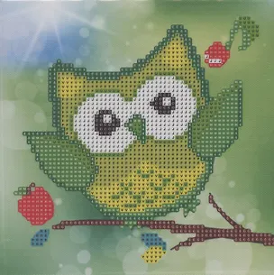 Алмазная мозаика на подрамнике Сова (TZ-13493P) (20х20см) (частичн. выкл.) (упаковка) (Tukzar) 2796246