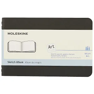 Альбом для рисования Moleskine, Cahier Sketch Album, А6, 36 листов, черный