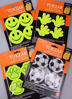 Набор светоотражающих фигурных наклеек, 8 шт. (17х23,5) (TZ 15201) 2579327