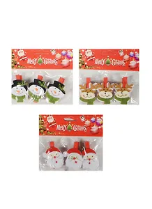 Набор прищепок Новый год (Дед Мороз/Олень/Снеговик) (в ассорт.) (3шт.) (3+) (упаковка)