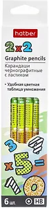 Карандаши ч/гр 06шт "Таблица умножения" НВ, с ластиком, подвес, Hatber
