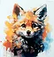 Холст с красками по номерам "Малыши-животные. Красочный лисёнок", 30 х 30 см — 3066161 — 1
