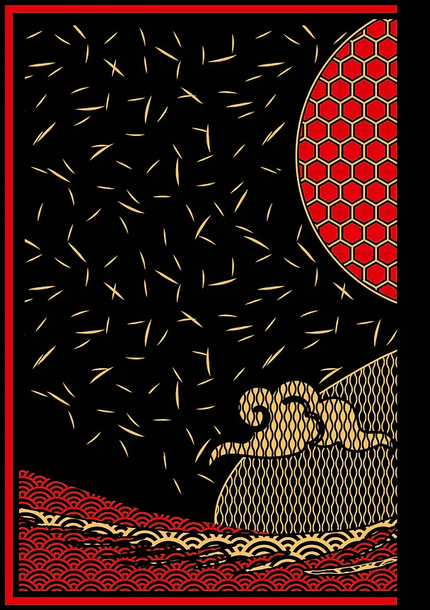 Книга Сказания Древней Японии. Мифы и легенды. Коллекционное издание (переплет под натуральную кожу, обрез с орнаментом, три вида тиснения) (Сандзин Садзанами) — 2