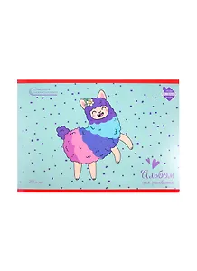 Альбом для рисования Unnika, "Веселая альпака", А4, 20 листов, на скрепке