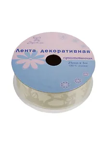 Тесьма с рисунком (PCR-008) (25мм х 3м) (лента декор. принтован.) (Рукоделие) (катушка)