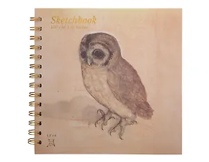 Скетчбук 195*195 40л "Дюрер. Сыч" 160г/м2, тв.обложка, спираль